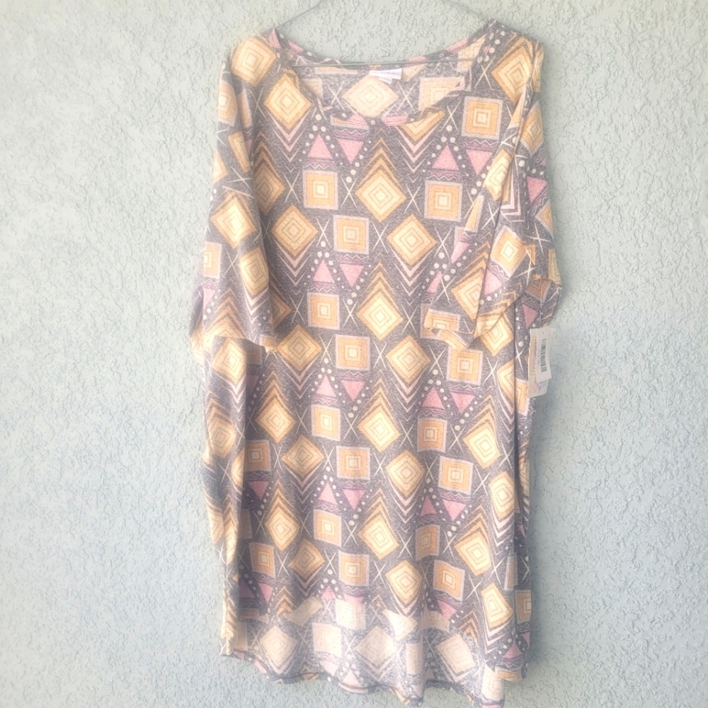 New LuLaRoe Irma Tunic Cover Up Swim Pool  Geometric Oversized Shirt